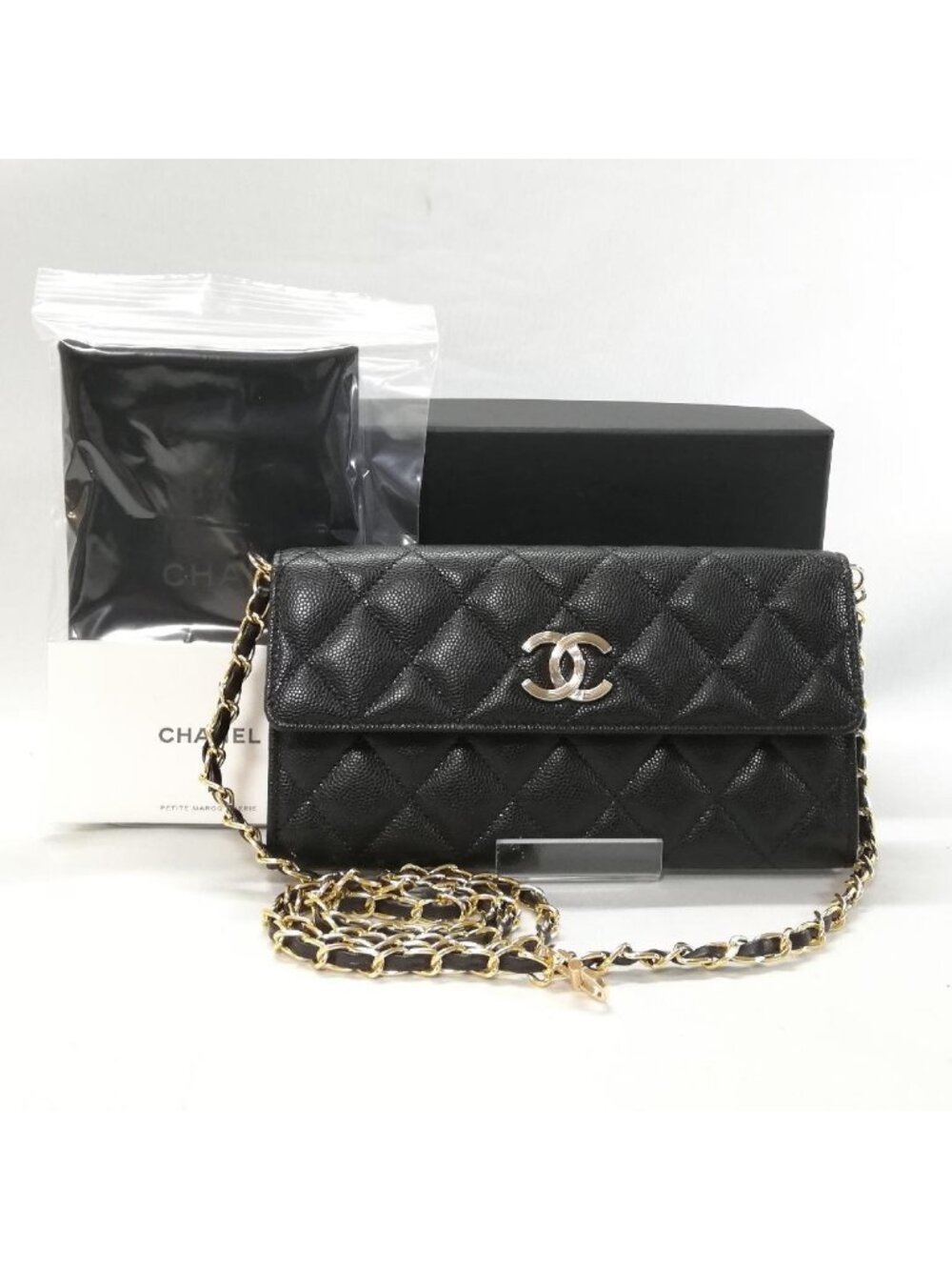 Chanel Caviar Leather Quilted Wallet Black